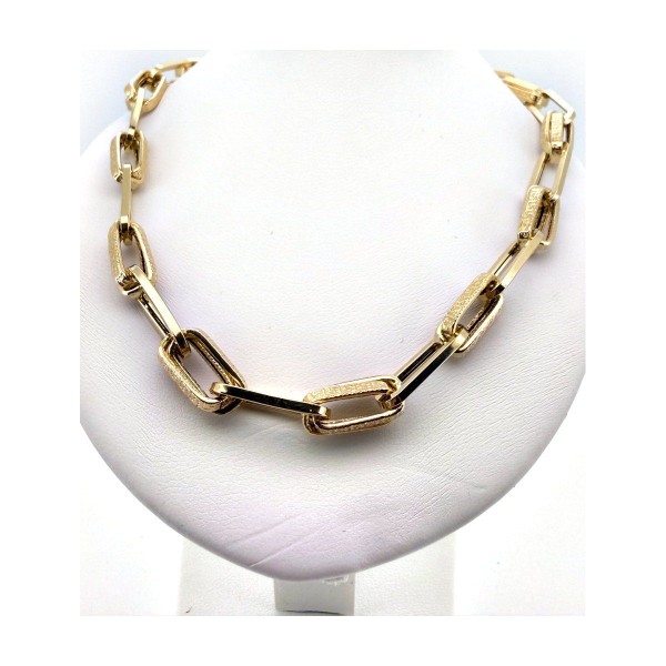 Cadena greca de oro 18k